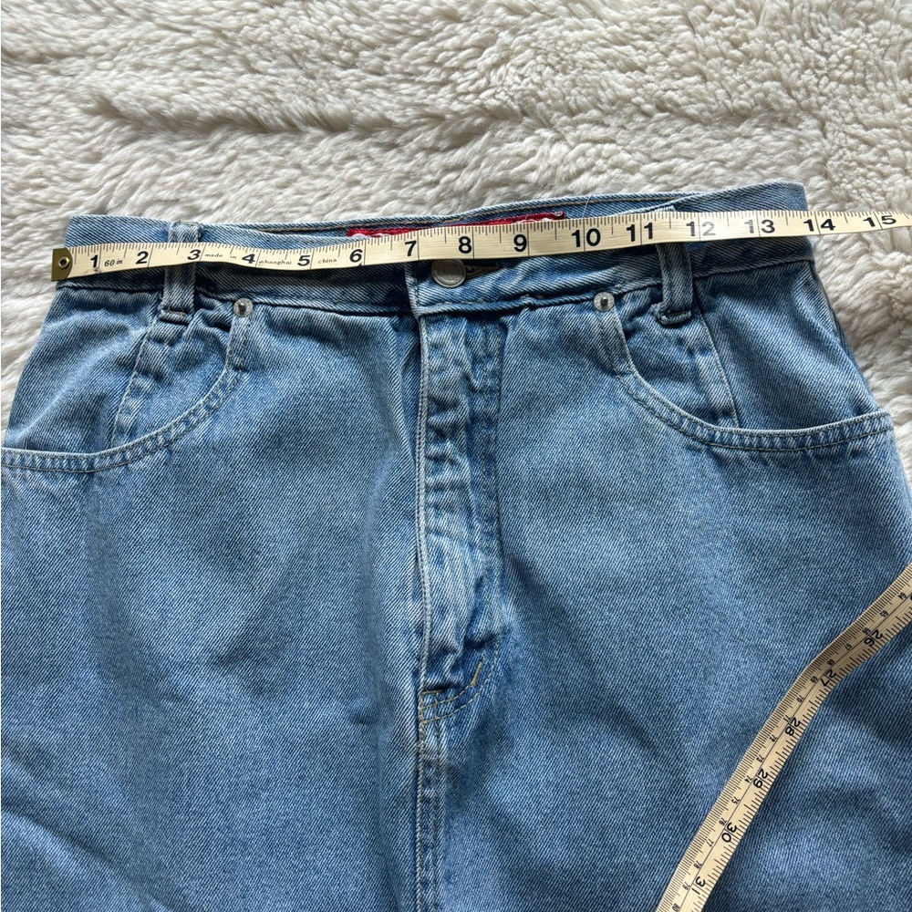 VTG No Excuses Femme Fatale High Rise Denim Midi Skirt - Picture 5 of 12
